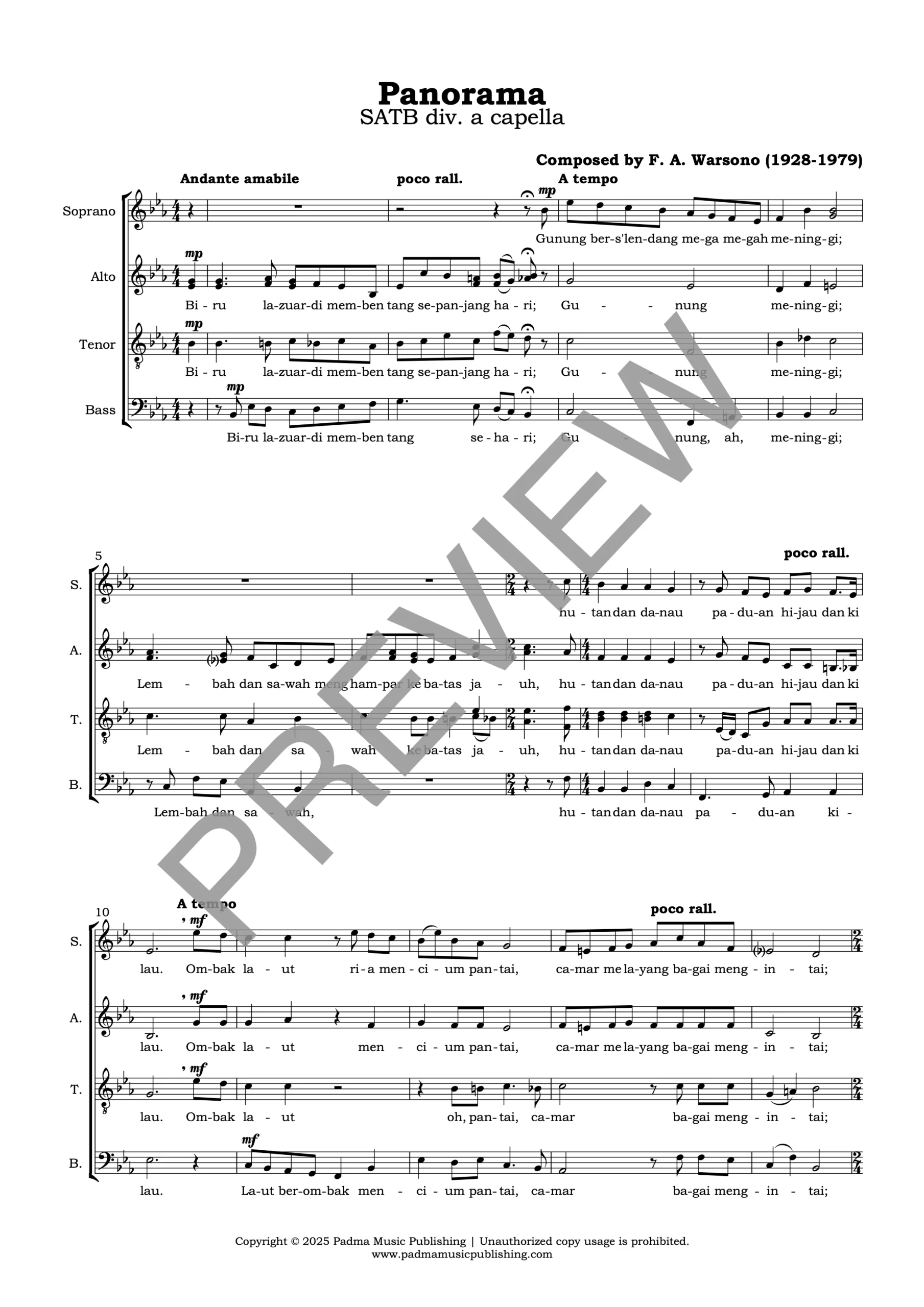 XXV-10 - Panorama (F. A. Warsono) SCORE PREVIEW - 01