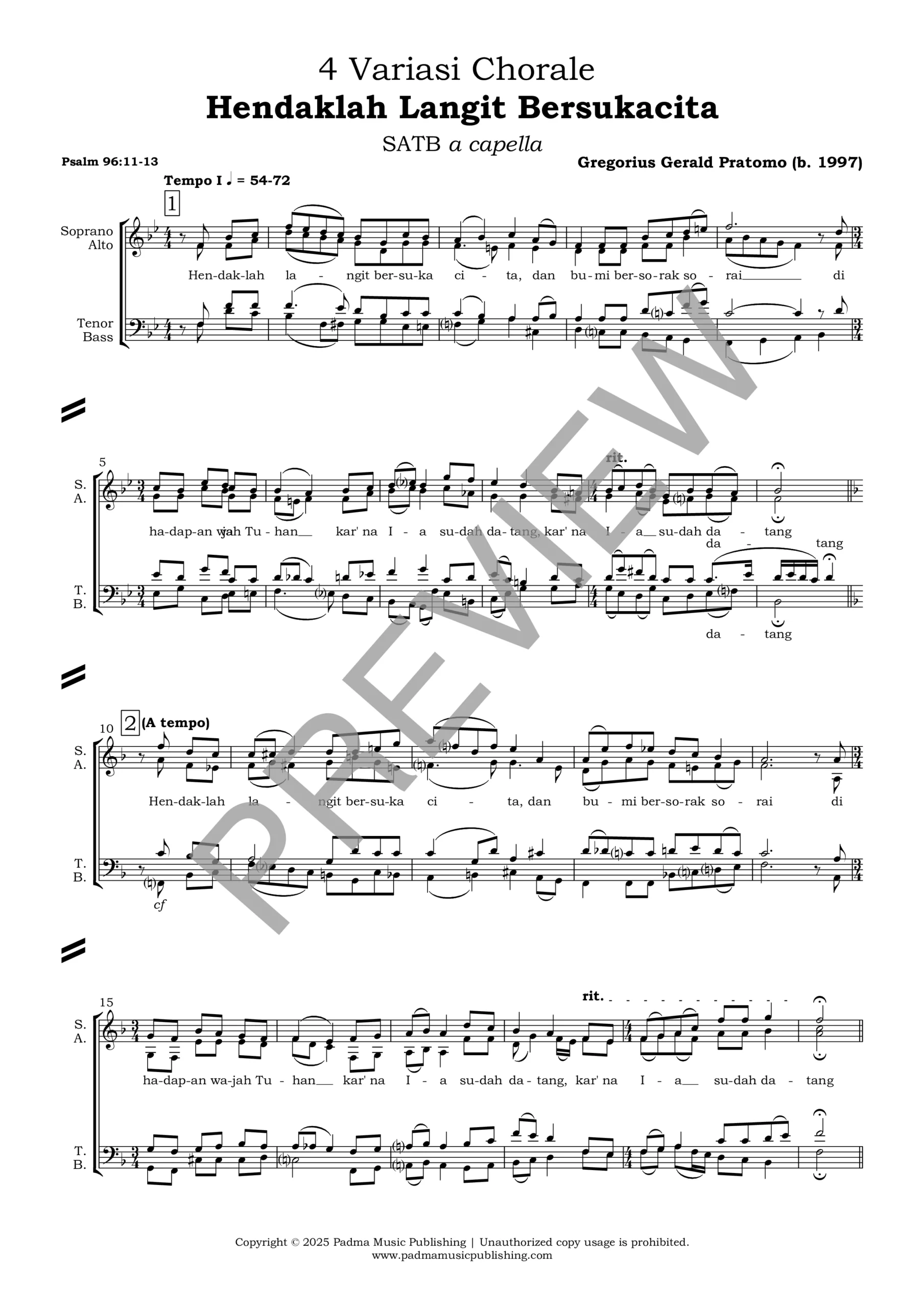 Hendaklah Langit Bersukacita (Gregorius Gerald Pratomo) PREVIEW 1