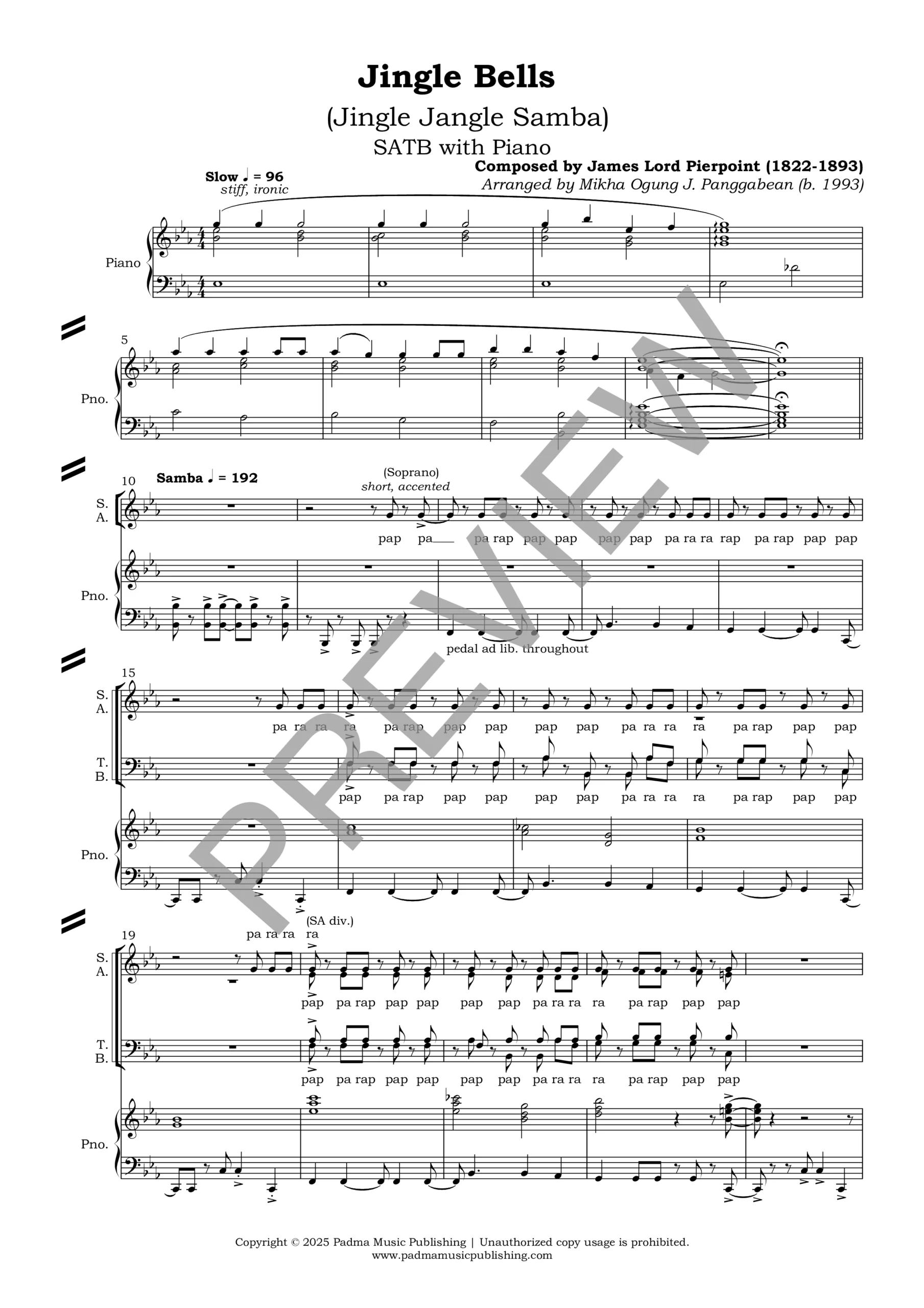 Jingle Bells (arr Ogung Panggabean) PREVIEW 1