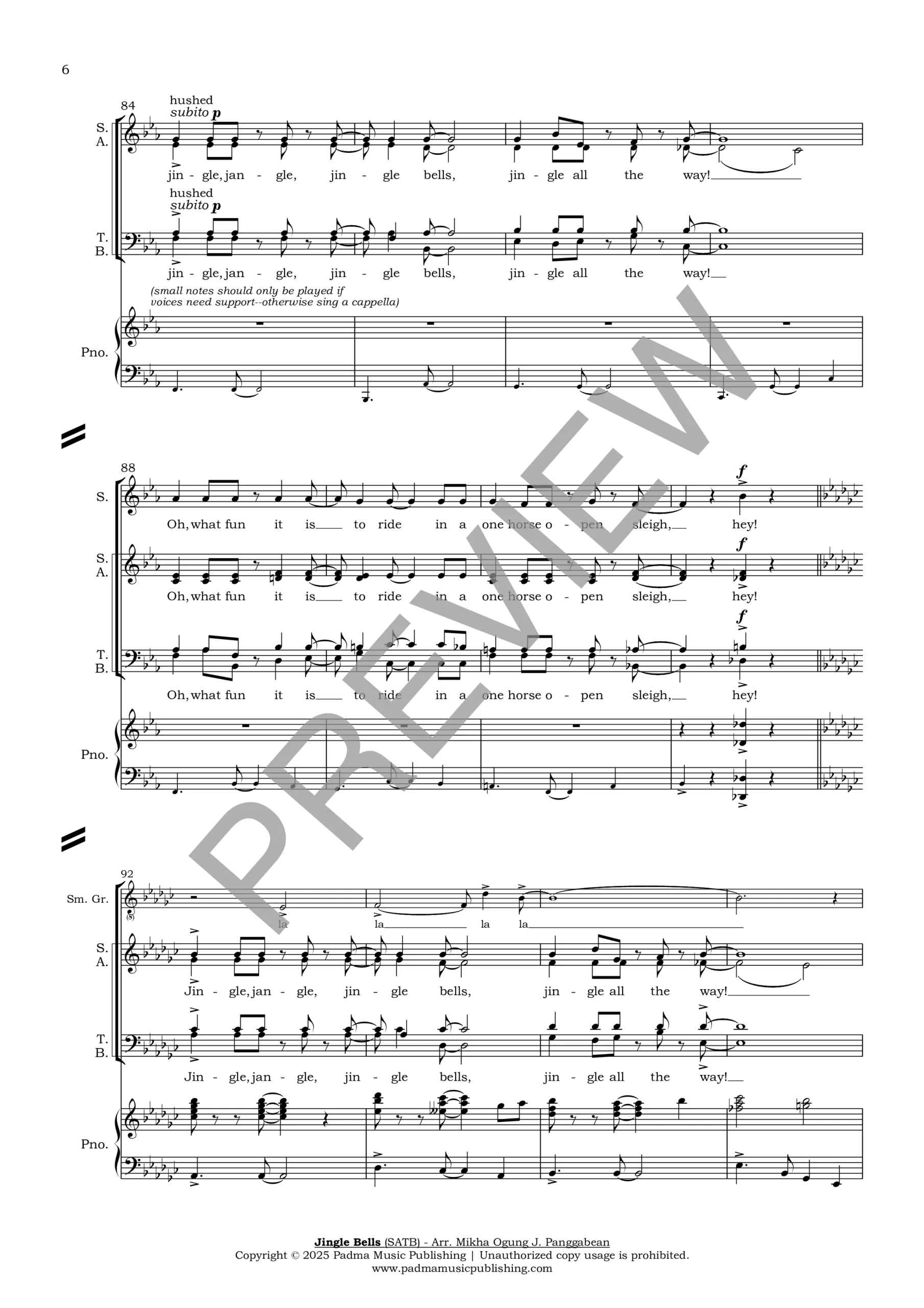 Jingle Bells (arr Ogung Panggabean) PREVIEW 2