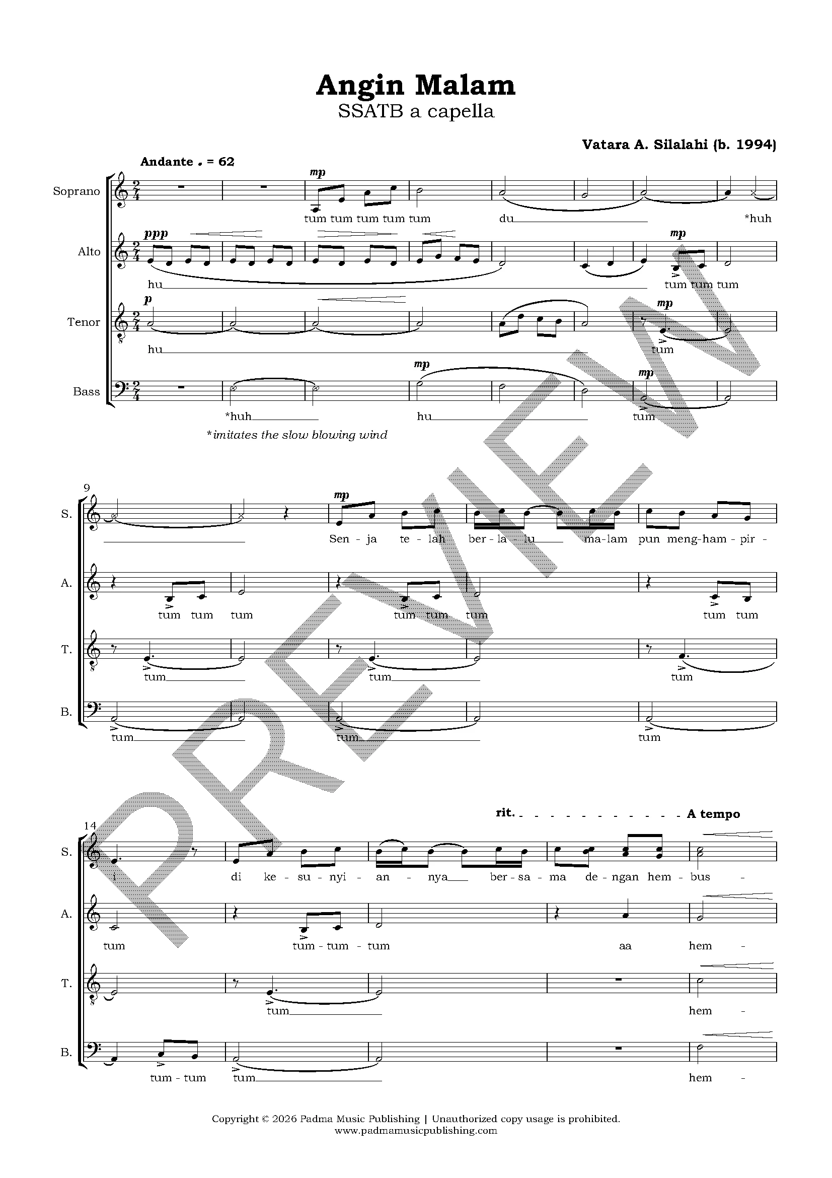 Angin Malam (SATB div.) - Gambar 2